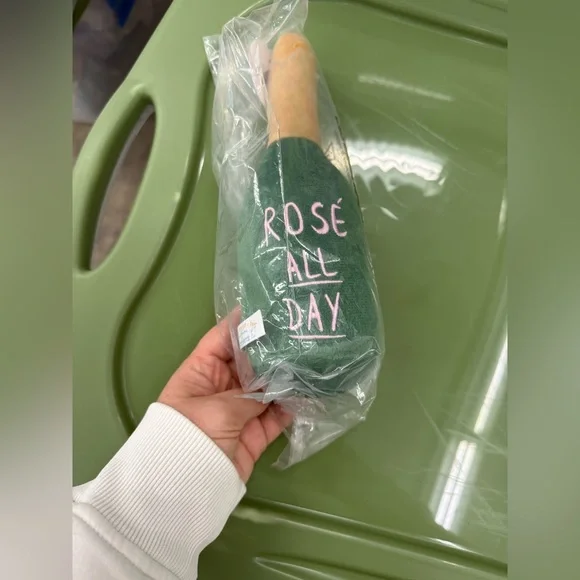 Woof Clicquot Rose' Champagne Bottle Squeaker Dog Toy Multiple Sizes - Picture 3 of 5